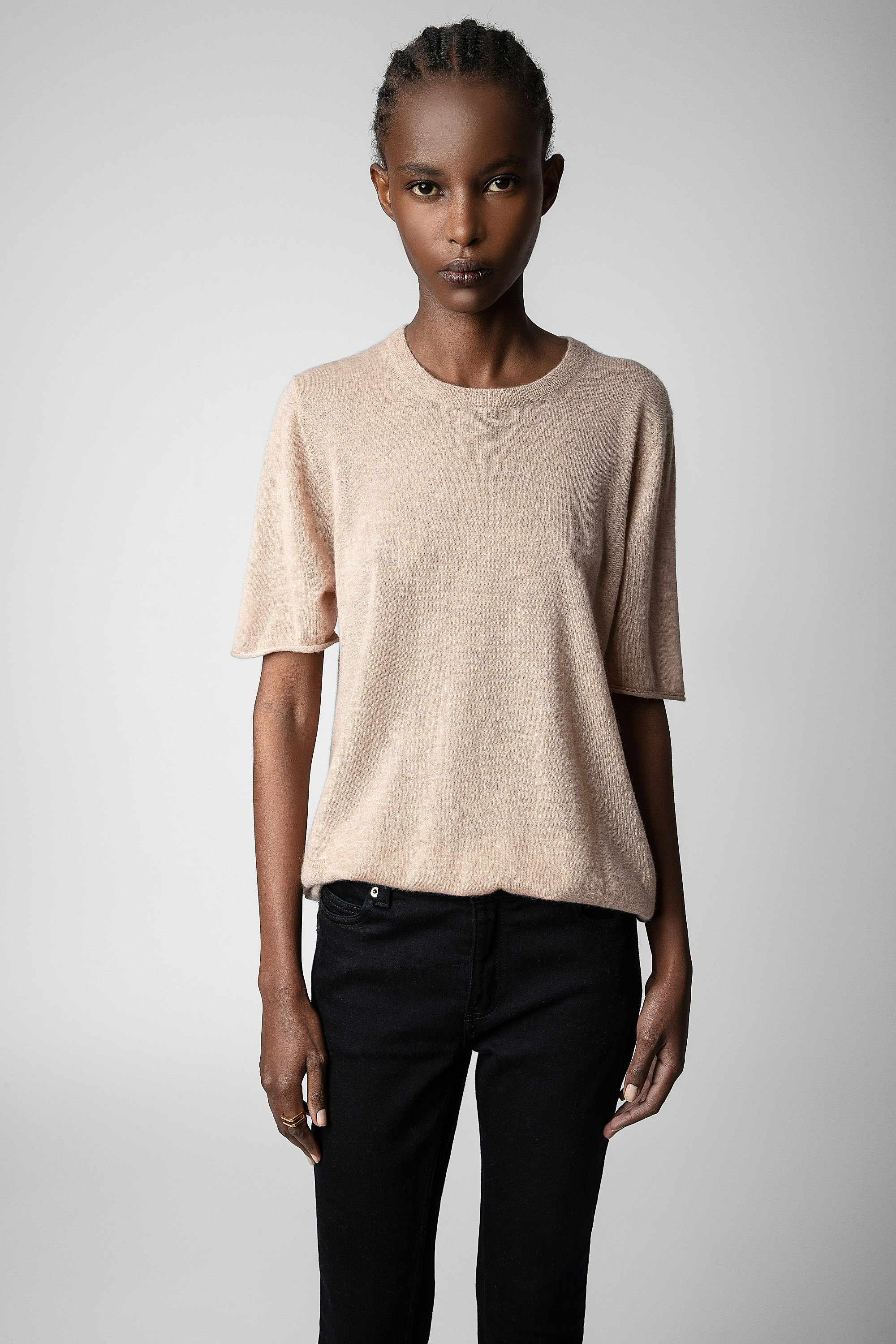 Ida Cashmere Sweater - Women's short sleeve cashmere sweater.