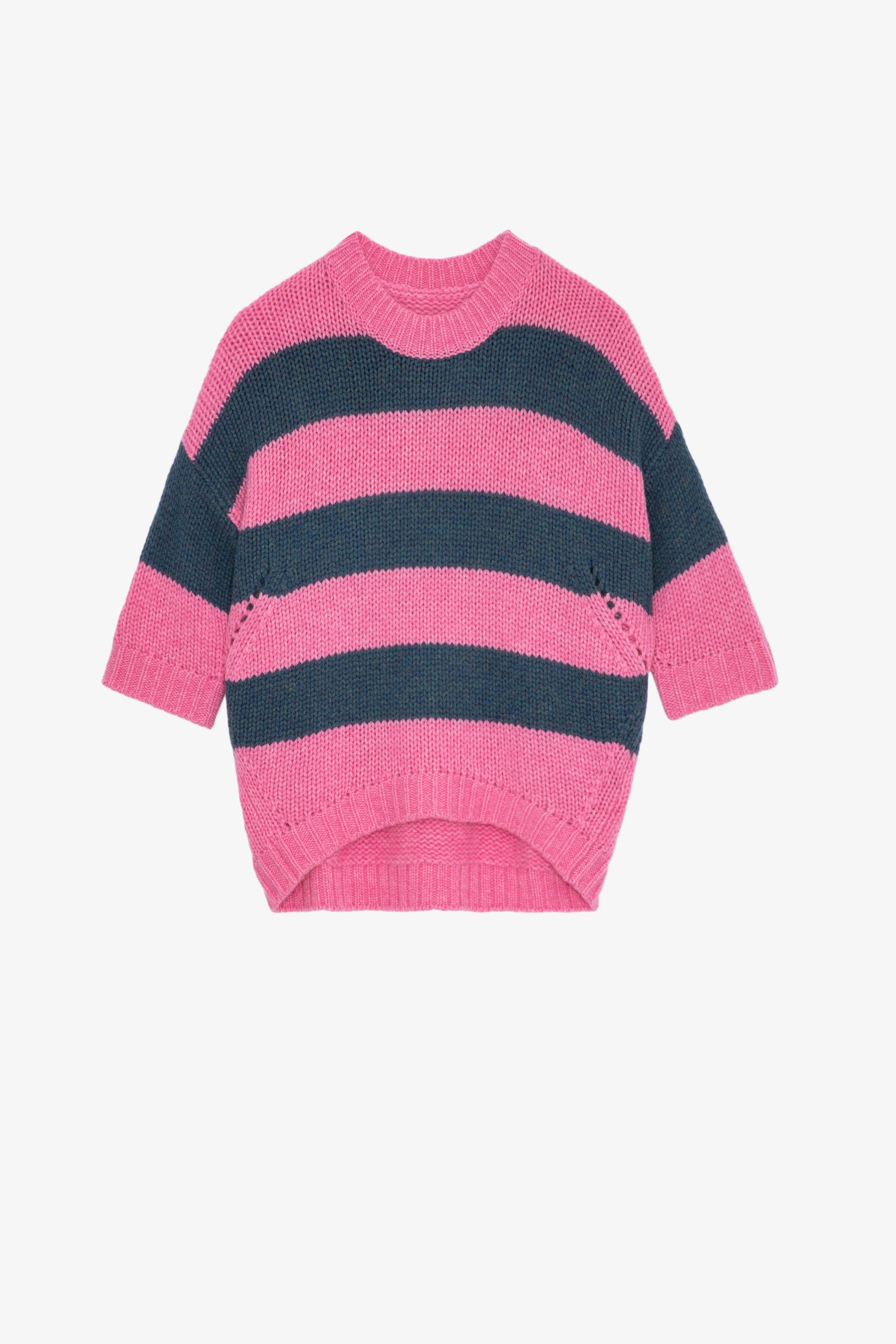 Bully Striped Sweater - Women's oversized striped short sleeved sweater.