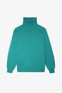 Mory Cashmere Jumper - Women’s green turtleneck cashmere jumper.