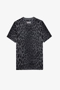 Ida Leopard Cashmere Jumper - Women’s grey leopard-print feather cashmere jumper.
