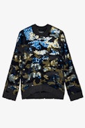 Cosmy Sequins Jumper - Women’s camouflage grey merino wool jumper with sequins.