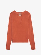 Jumper Sayan - Long-sleeved knit top with wing closure.