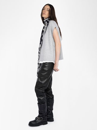 Larcy Sweater - Round neck sleeveless sweater with stud details down sides.