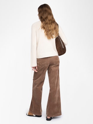 Malty Sweater - Wool cashmere blend sweater with lacing down arms.