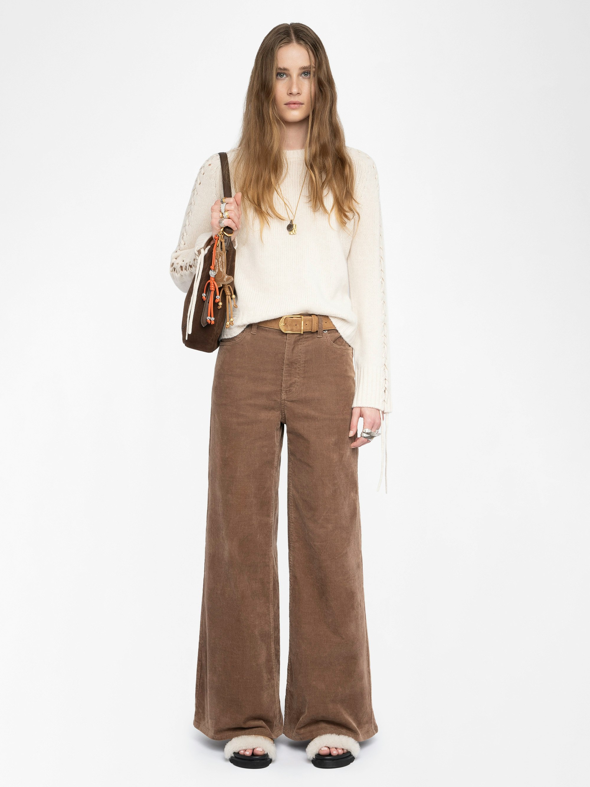 Malty Jumper - Round neck jumper with lacing.