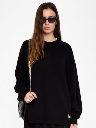 Swyna Jumper - Oversized jumper with embroidery at the hem.