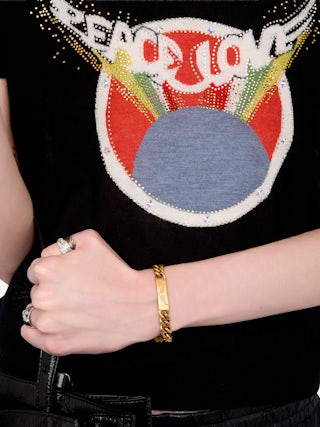 Pull Idal 100% Cachemire - Pull manches courtes col rond avec intarsia et strass.