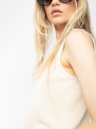 Sayani Top - Knit top with wing closure.