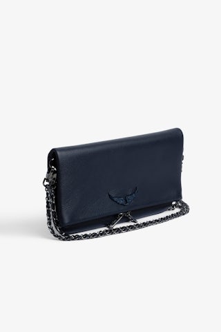 Rock Clutch - Zip-up leather clutch bag.
