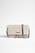Rock Nano Savage Clutch - Small white zipped clutch bag.