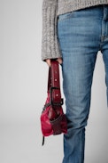 Borsa Le Cecilia XS - Borsa piccola Le Cecilia in pelle rosa fucsia donna