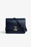 Sac ZV Initiale Le City - Sac ZV Initiale Le City en cuir lisse bleu marine femme