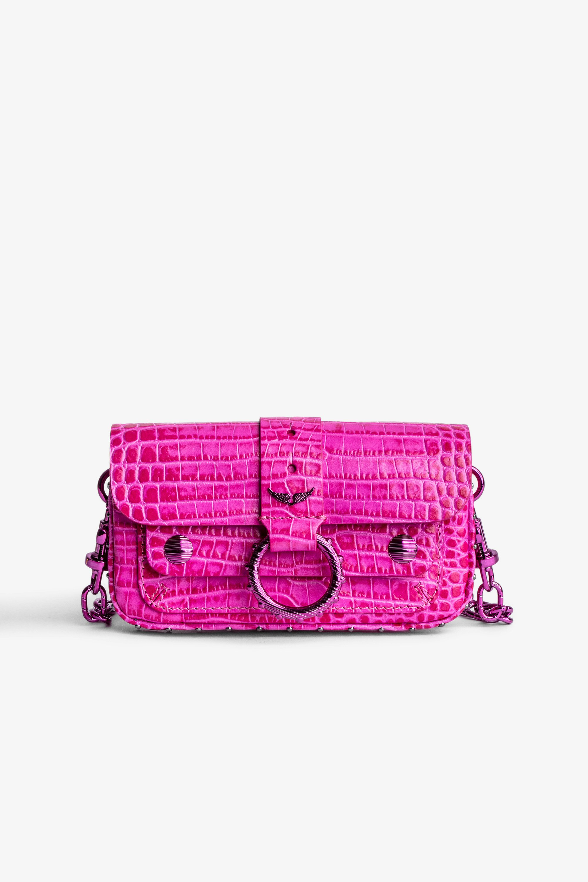 Kate Wallet Croc-Embossed Bag Women’s fuchsia Kate Wallet croc-embossed bag