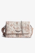 Borsa Rocky - Pochette écru trapuntata e délavé donna
