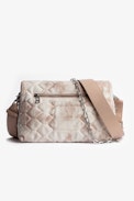 Borsa Rocky - Pochette écru trapuntata e délavé donna