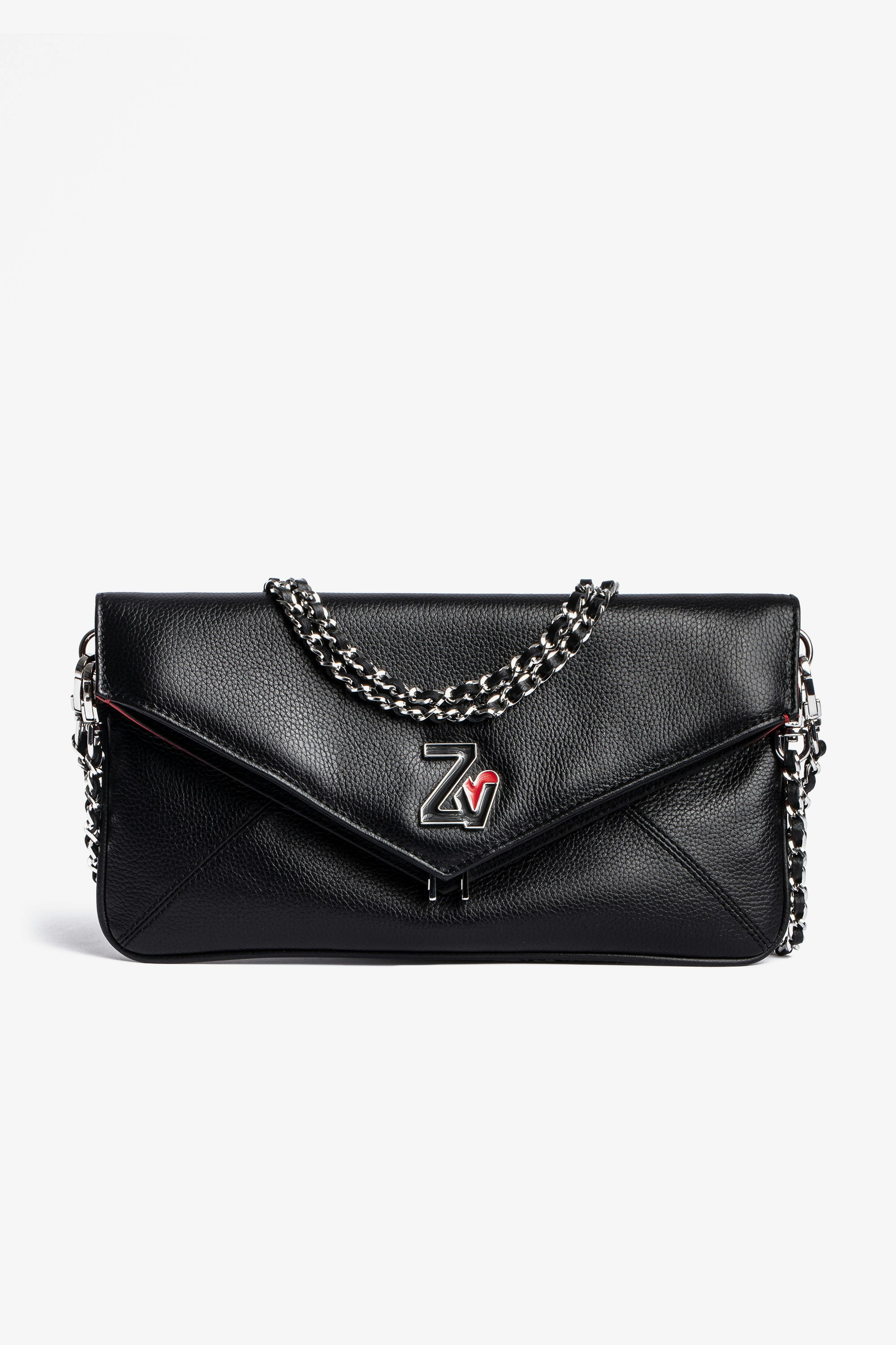 Rockeur クラッチバッグ Women’s clutch bag in black grained leather