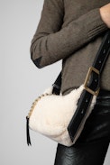 Le Cecilia XS Shearling Bag - Women's Le Cecilia small bag in black shearling
