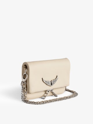 Rock Nano Swing Your Wings Clutch - Rock Nano leather clutch with interchangeable Swing Your Wings side panels.