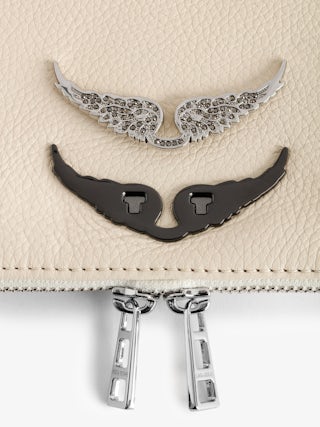 Rock Nano Swing Your Wings Clutch - Rock Nano leather clutch with interchangeable Swing Your Wings side panels.