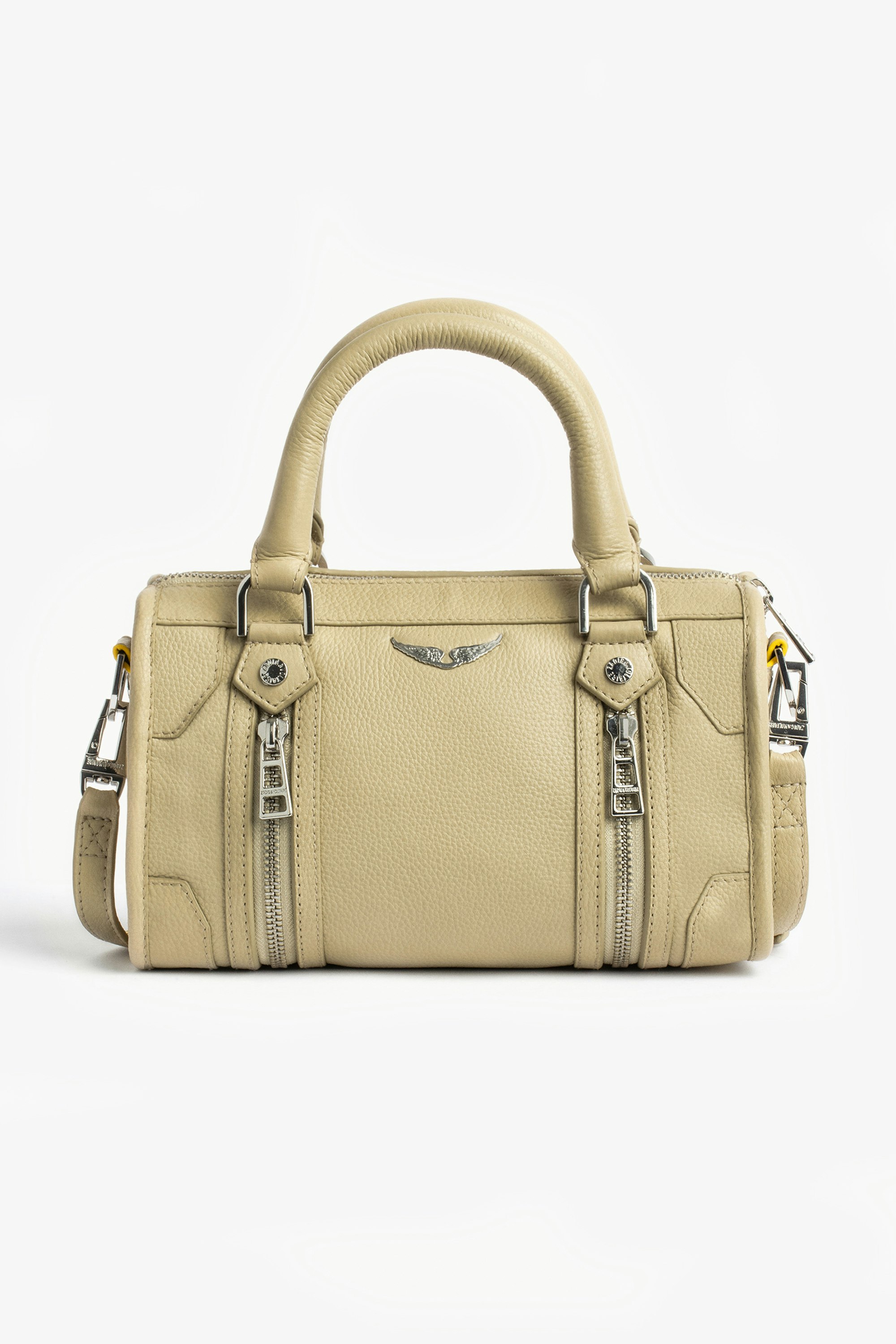 XS Sunny #2 バッグ Women’s small zipped bag in beige leather with a shoulder strap