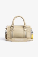 XS Sunny #2 Bag - Women’s small zipped bag in beige leather with a shoulder strap