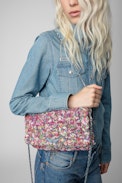 Rock Clutch - Women's multicoloured knit cotton clutch bag