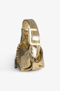 Le Cecilia XS Wrinkled Metal Bag - Women’s Le Cecilia small bag in metallic gold crinkled leather