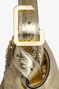 Le Cecilia XS Wrinkled Metal Bag - Women’s Le Cecilia small bag in metallic gold crinkled leather