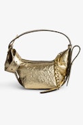 Le Cecilia XS Wrinkled Metal Bag - Women’s Le Cecilia small bag in metallic gold crinkled leather