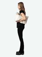 Sunny Hobo Bag - Vintage-effect patent leather hobo bag with handle and signature wings.