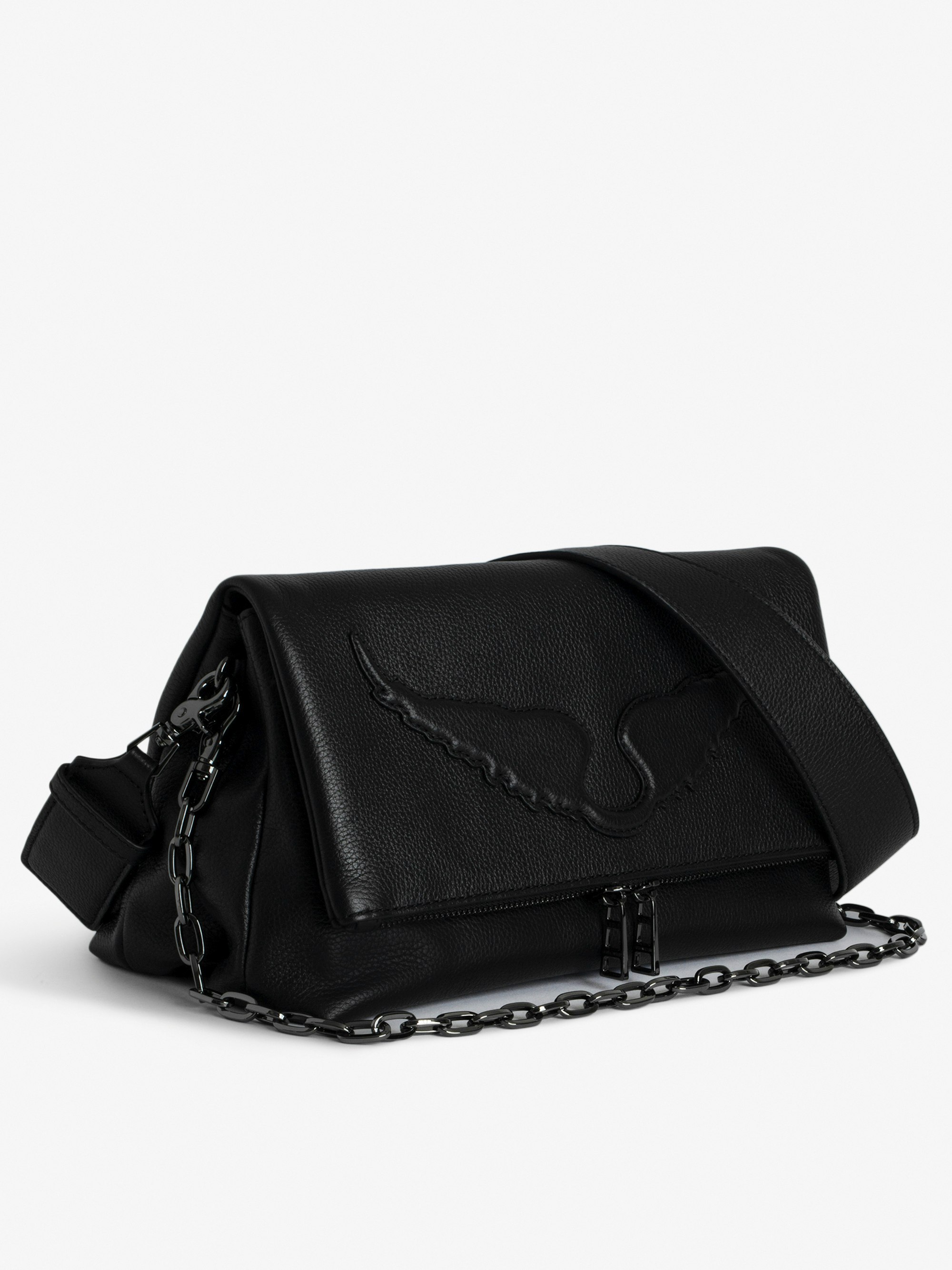 レビュー高評価の商品!の商品をすべて Rocky Zadig&Voltaire | Chain with Bag Leather Black セキュリティ・セーフティ