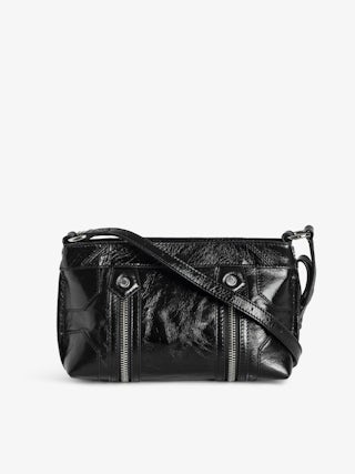 Sac Sunny Mood Vintage Patent - Sac en cuir vernis effet vintage à charm médaillon et signatures ailes.