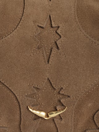 Jane Shopper Tasche Aus Veloursleder - Western Shopper-Tasche aus Leder und Wildleder, Signatur-Flügel.