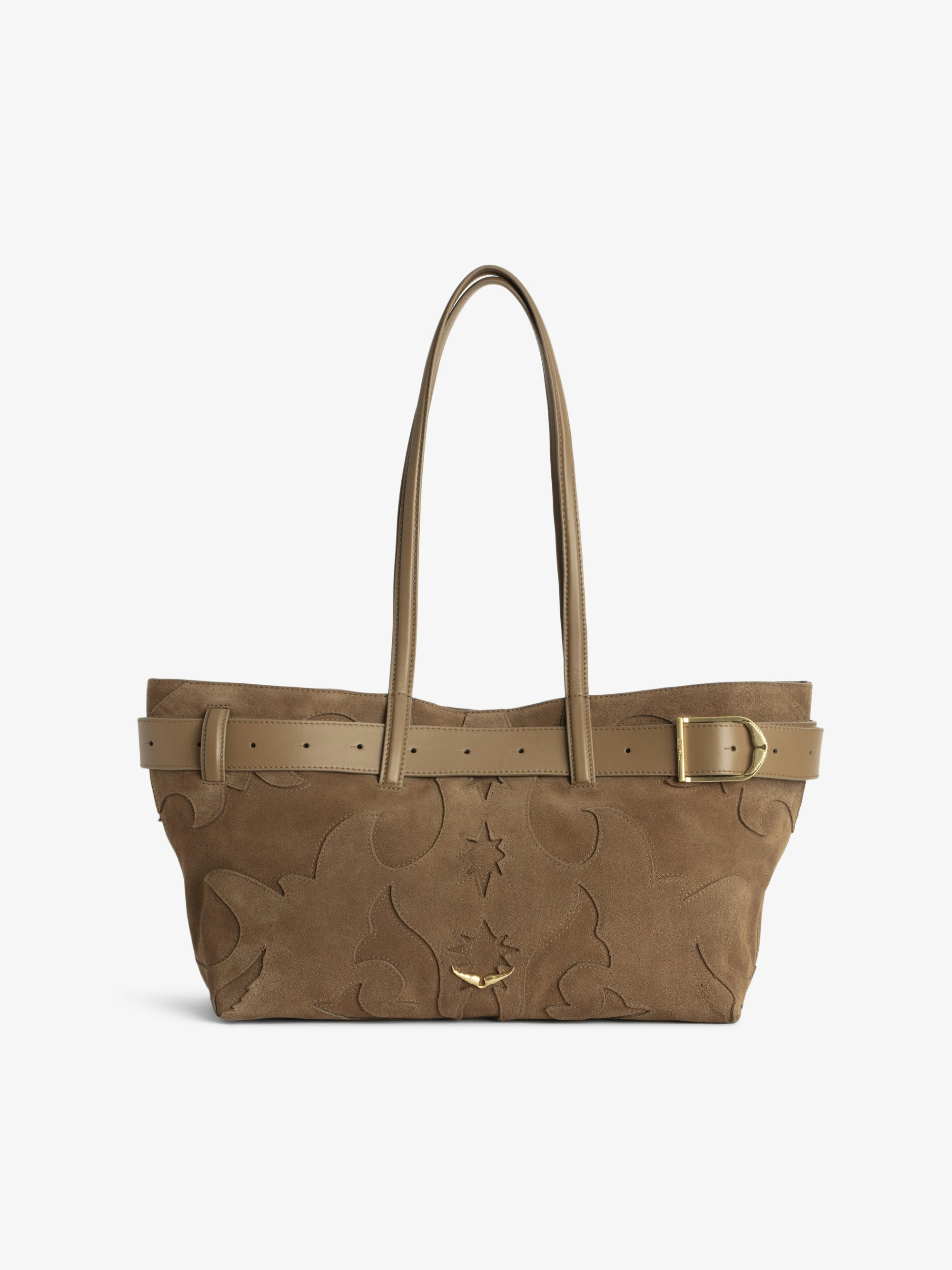 Jane Shopper Suede Bag - Western leather and suede Shopper bag, signature wings.