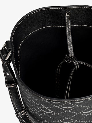 Z Bucket Monogram Bag - Monogram canvas bucket bag with adjustable strap and wing signature.