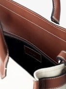 Sac Angel Tote Voltaire XS - Sac cabas en toile et cuir grainé à double anse, bandoulière et signature ailes.
