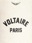 Bolso Z Bucket Voltaire - Bolso saco de lona y cuero granulado con correa ajustable y firma de alas.