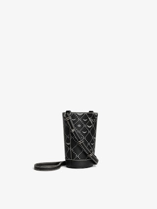 Z Bucket Nano Monogram Bag - Mini bucket bag in monogram canvas with adjustable strap and wing signature.