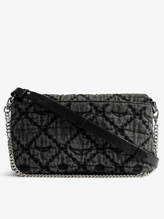 Rocky II Monogram Bag - Denim monogram shoulder bag with chain and signature wings.