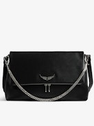 Rocky XL Black Leather Bag for Women Zadig&Voltaire