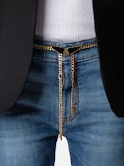 Borderline Chain Belt - Women's chain belt with wings motif closure.