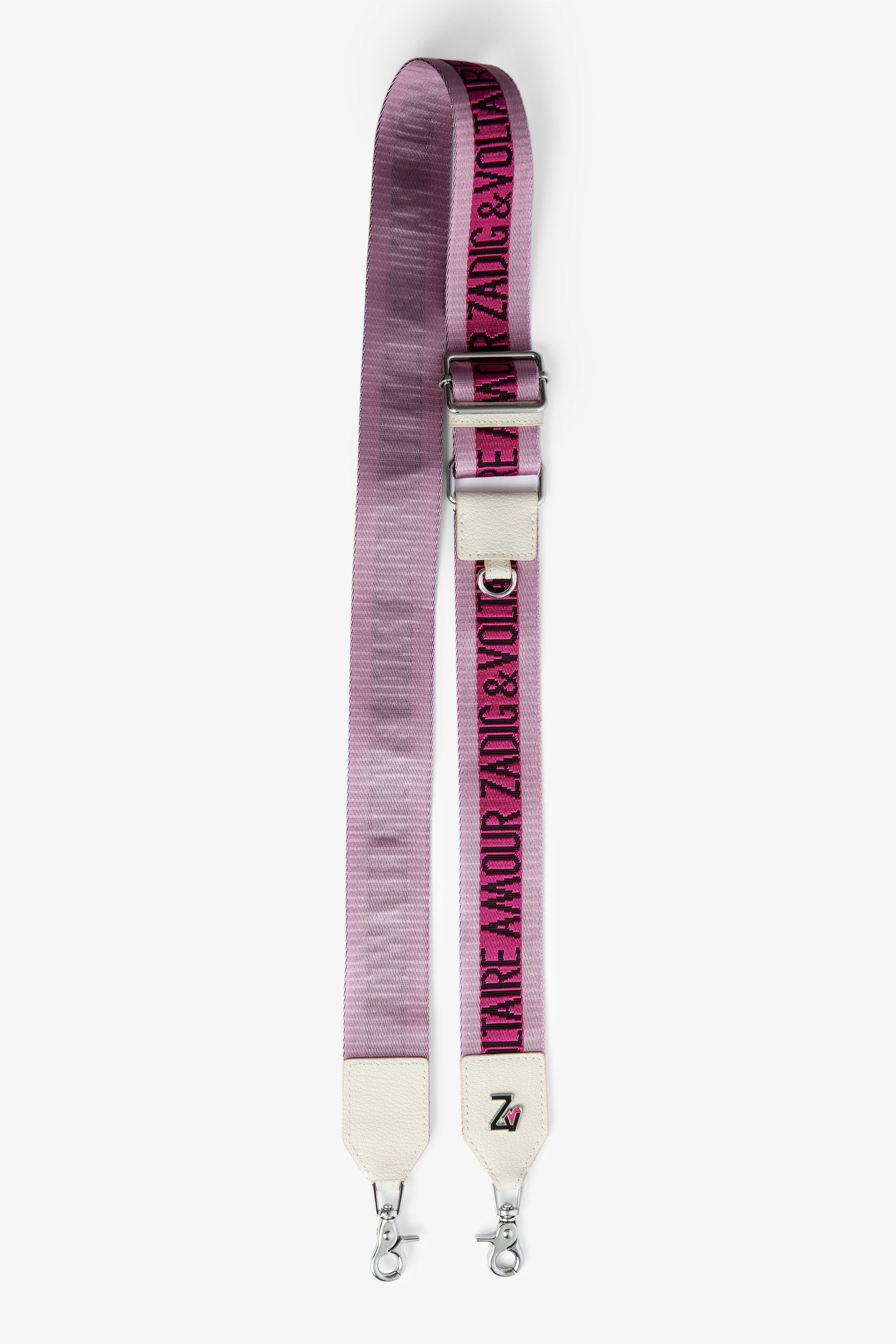 ZV Crush ストラップ Women’s adjustable shoulder strap in pink leather and jacquard