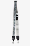 Zadig Shoulder Strap - Women’s adjustable shoulder strap in blue leather and jacquard.