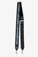 Tracolla Zadig - Tracolla regolabile in pelle e jacquard blu donna.