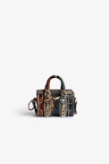 Amuleto Borsa Sunny #2 - Amuleto in pelle marrone con stampa effetto pitone - Donna