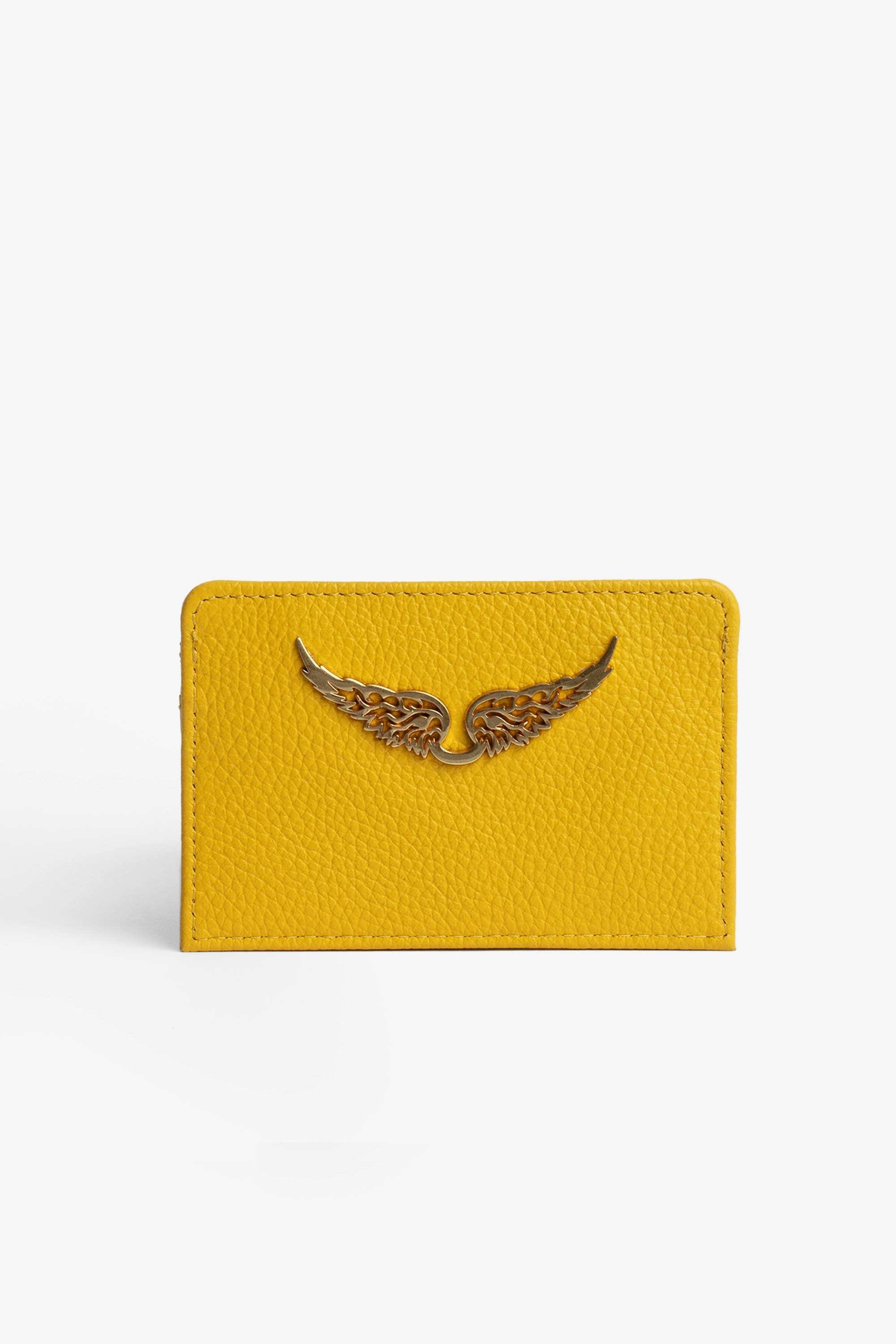 ZV Pass 財布 Women’s card holder in yellow grained leather