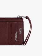 Porta Carte ZV Card - Portacarte in pelle granulata con ali distintive in strass.