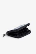 Mini ZV Wallet - Women’s black and blue python-effect leather coin purse