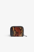 Mini ZV Wallet - Women's wallet in brown python-effect leather