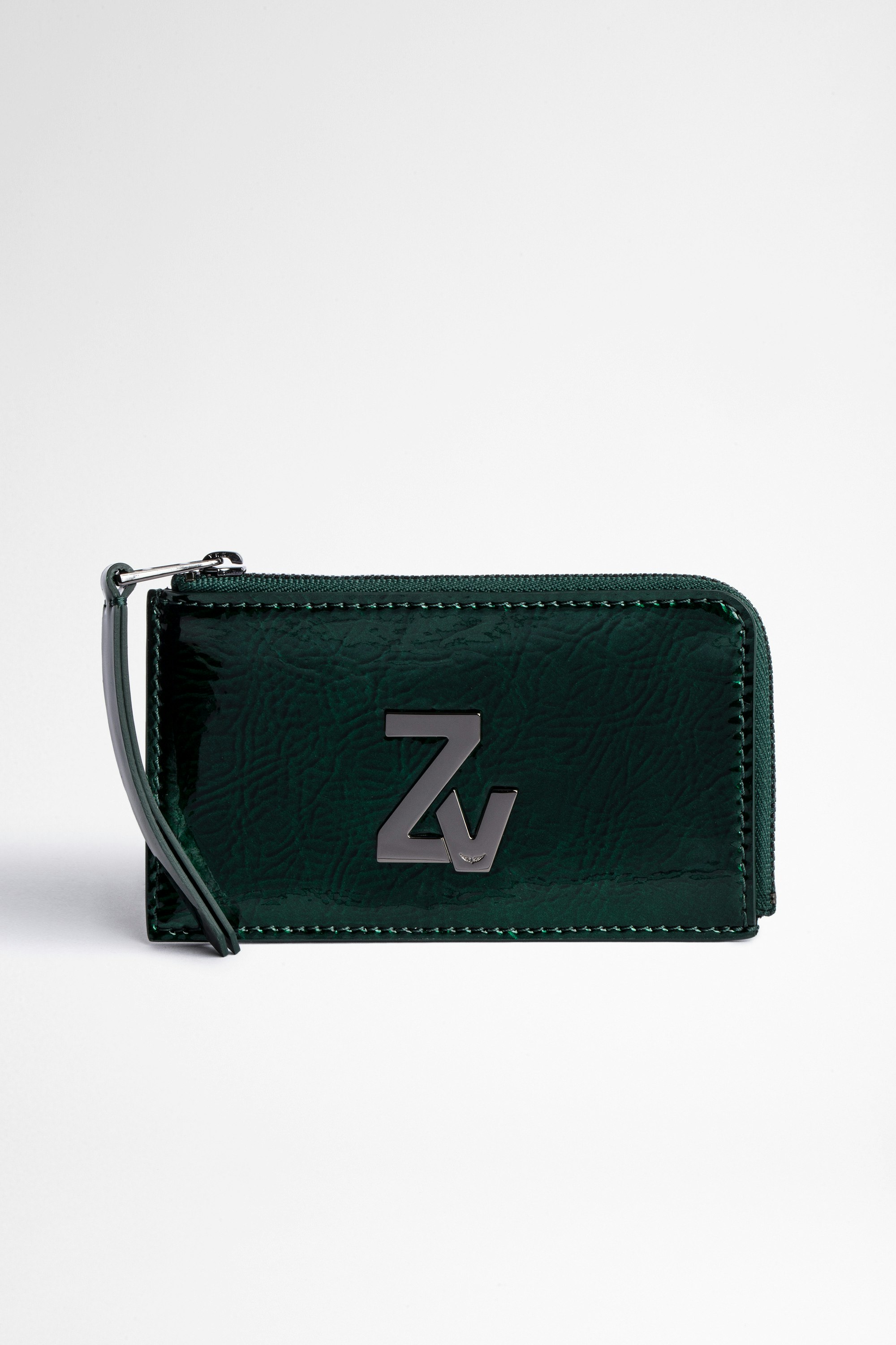 Zv Initiale Le Medium Card Holder Women's green leather card holder